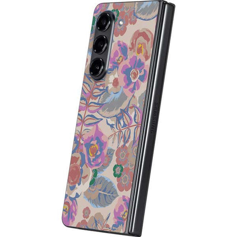 Warm Taupe Floral Galaxy Z Fold5 5G Skin